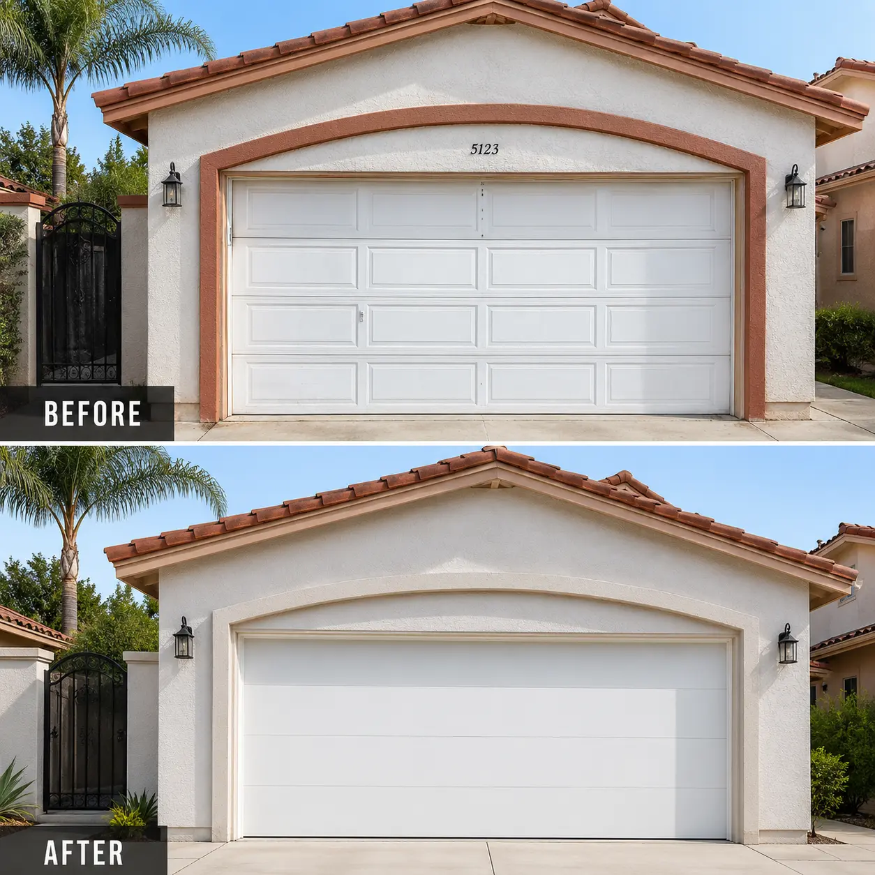 Garage door exterior upgrade